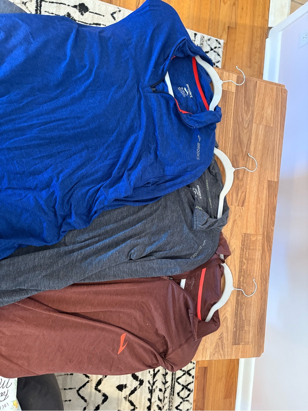 Brooks Long Sleeve Performance Shirts in Blue, Charcoal, and Maroon